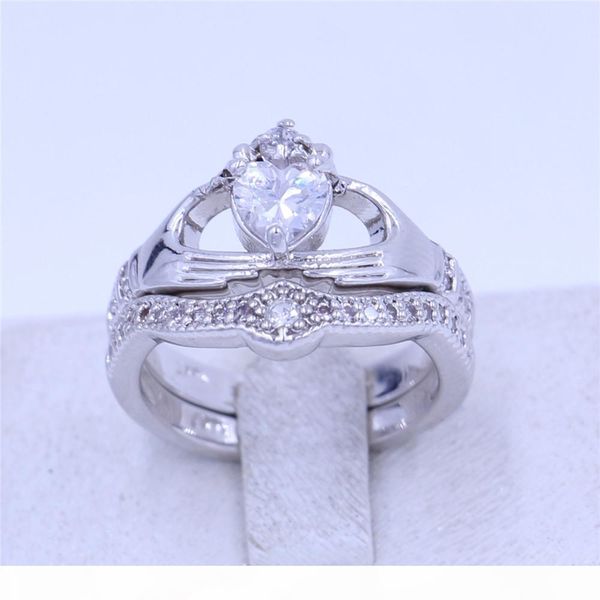 пара клэдда кольцо diamonique ювелирного изделия обручального кольцо, установленное для женщин сердца 5a cz белого золота заполненных женщин, Slivery;golden
пара клэдда кольцо diamonique ювелирного изделия обручального кольцо, установленное для женщин сердца 5a cz белого золота заполненных женщин, Slivery;golden