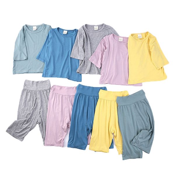 kids pajamas 9 colors solid sleepwear suits girls boys half sleeve half pants home wear toddler belly protection high waist pyjamas 060718, Blue;red
kids pajamas 9 colors solid sleepwear suits girls boys half sleeve half pants home wear toddler belly protection high waist pyjamas 060718, Blue;red