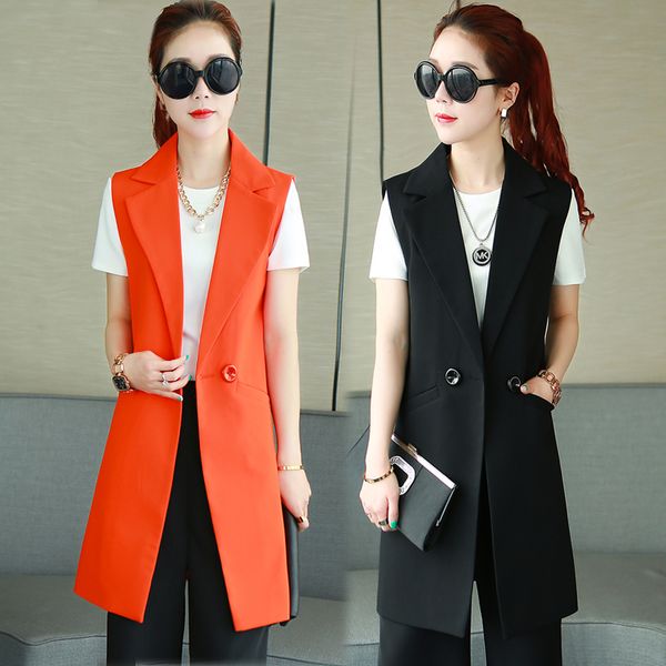 2020 new spring autumn women sleeveless vests long suit vest women slim blazer vest coat waistcoat office lady elegant a192, Black;white
2020 new spring autumn women sleeveless vests long suit vest women slim blazer vest coat waistcoat office lady elegant a192, Black;white