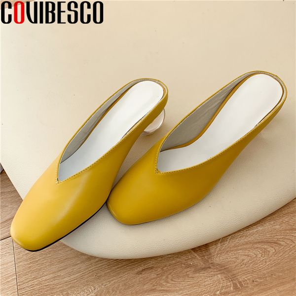 covibesco classic design genuine leather women's mules mixed colors strange heels sandals women 2020 party shoes woman, Black
covibesco classic design genuine leather women's mules mixed colors strange heels sandals women 2020 party shoes woman, Black
