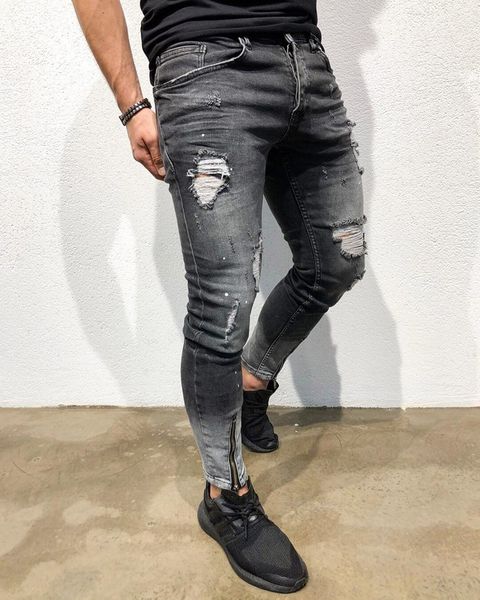 mens hole zipper gradient jeans summer skinny casual men pencil pants solid color sell trousers, Blue
mens hole zipper gradient jeans summer skinny casual men pencil pants solid color sell trousers, Blue