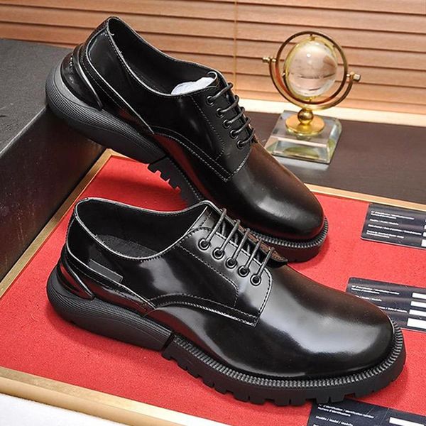 new arrival derby shoes men 's shoes breathable business style leather dress for male wedding formal flats round toe lacing office wor, Black
new arrival derby shoes men 's shoes breathable business style leather dress for male wedding formal flats round toe lacing office wor, Black