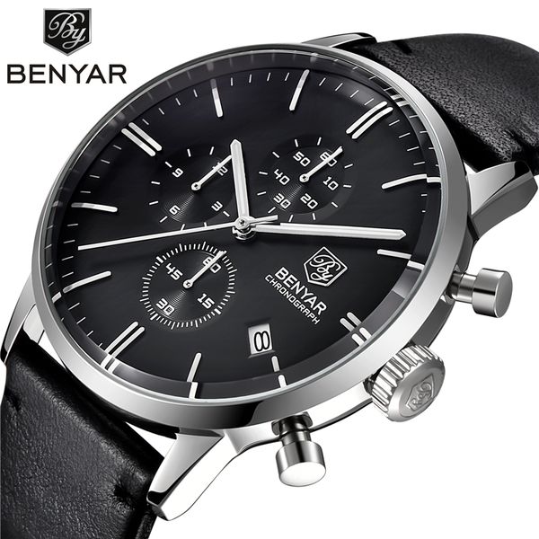 benyar fashion chronograph sport mens watches brand luxury quartz watch waterproof clock male hour relogio masculino, Slivery;brown
benyar fashion chronograph sport mens watches brand luxury quartz watch waterproof clock male hour relogio masculino, Slivery;brown