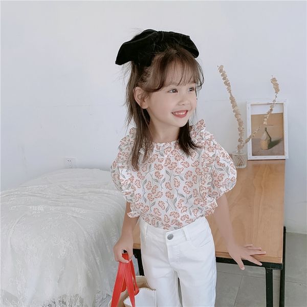 2020 new style girls floral short-sleeved shirt thin shirt doll baby girl wrinkled doll collar a175, White;black
2020 new style girls floral short-sleeved shirt thin shirt doll baby girl wrinkled doll collar a175, White;black