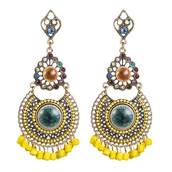 exaggerated multi-layer round resin diamond earrings female temperament bohemian national style, Golden
exaggerated multi-layer round resin diamond earrings female temperament bohemian national style, Golden