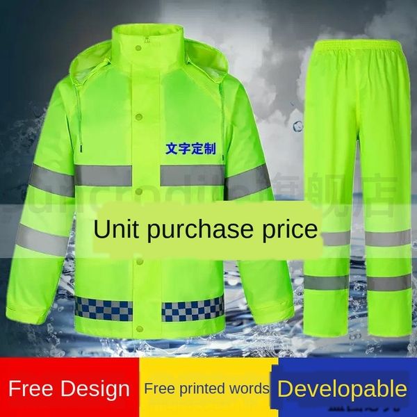 i7oob split fluorescent green reflective raincoat traffic duty labor protection sanitation pants suit warning raincoat and rain pants, Red;brown
i7oob split fluorescent green reflective raincoat traffic duty labor protection sanitation pants suit warning raincoat and rain pants, Red;brown