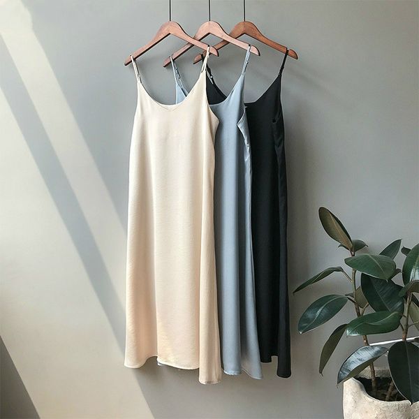 casual dresses vintage satin solid dress women elegant v neck long 2021 summer autumn korean lady vestidos black, Black;gray
casual dresses vintage satin solid dress women elegant v neck long 2021 summer autumn korean lady vestidos black, Black;gray