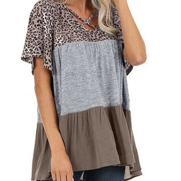 leopard t-shirt women patchwork summer short sleeve tee shirts women clothes 2020 new tie tee female 2xl, White
leopard t-shirt women patchwork summer short sleeve tee shirts women clothes 2020 new tie tee female 2xl, White