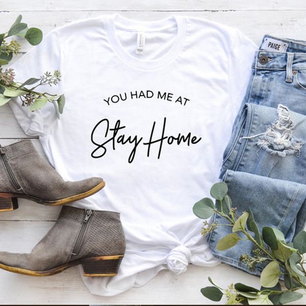 you had me at stay home tshirt cotton o neck letter print t shirt summer women clothes 90s fashion short sleeve dropshipping, White
you had me at stay home tshirt cotton o neck letter print t shirt summer women clothes 90s fashion short sleeve dropshipping, White