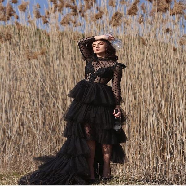 chic black evening dresses high neck long sleeves dot lace appliqued flower prom dresses illusion custom made pageant party dress, Black;red
chic black evening dresses high neck long sleeves dot lace appliqued flower prom dresses illusion custom made pageant party dress, Black;red