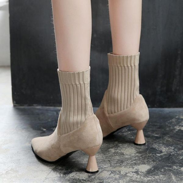 lady boots women's rubber shoes rain booties woman 2020 high heels ladies mid-calf stockings stiletto large size mid calf, Black
lady boots women's rubber shoes rain booties woman 2020 high heels ladies mid-calf stockings stiletto large size mid calf, Black