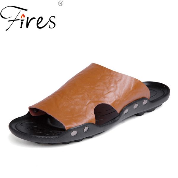 fires men pu leather slippers soft lightweight sandals slip-on casual loafer shoes male non-slip soles flat shoes loafers, Black
fires men pu leather slippers soft lightweight sandals slip-on casual loafer shoes male non-slip soles flat shoes loafers, Black