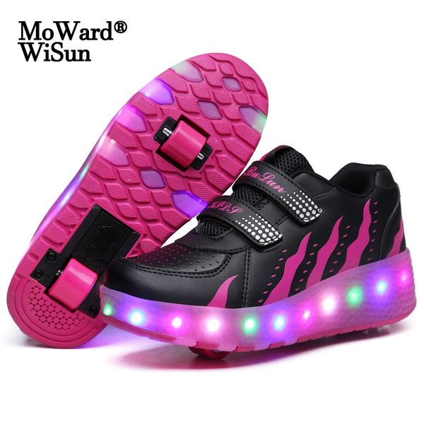 size 28-43 roller skate shoes for kids adults led lighted wheels sneakers with double wheels children glowing roller sneakers, Black
size 28-43 roller skate shoes for kids adults led lighted wheels sneakers with double wheels children glowing roller sneakers, Black