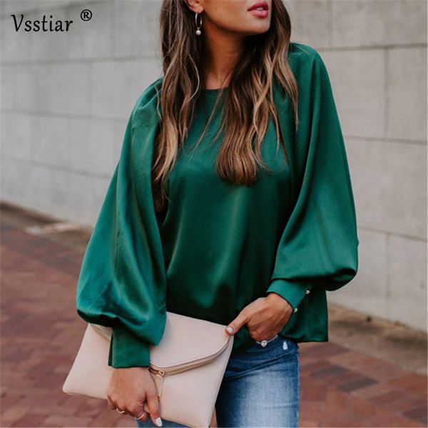 vsstiar summer satin puff sleeve blouse women o neck party elegant office shirt spring silk long sleeve woman and blouse, White
vsstiar summer satin puff sleeve blouse women o neck party elegant office shirt spring silk long sleeve woman and blouse, White