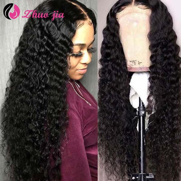zhuo jia deep wave lace front human hair wigs pre plucked 8-30 inch 13x6 180% brazilian remy hair lace frontal wigs for women, Black
zhuo jia deep wave lace front human hair wigs pre plucked 8-30 inch 13x6 180% brazilian remy hair lace frontal wigs for women, Black