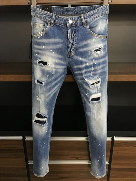 mens stylist jeans distressed ripped biker scratched jeans slim fit motorcycle biker holes denim jean mens washedjeans, Blue 
mens stylist jeans distressed ripped biker scratched jeans slim fit motorcycle biker holes denim jean mens washedjeans, Blue