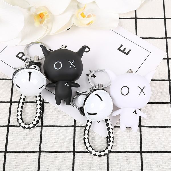 cute cartoon pendant ring cute black and white key chain creative bag car key ring pendant novel practical gift, Silver
cute cartoon pendant ring cute black and white key chain creative bag car key ring pendant novel practical gift, Silver