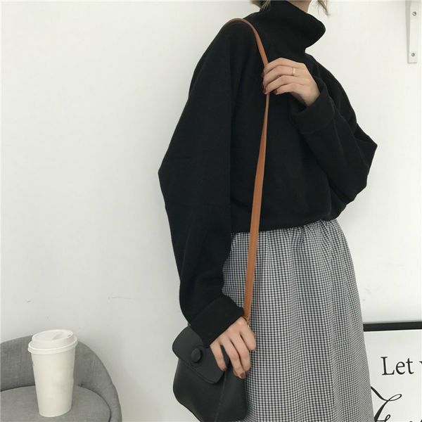 turtleneck loose soft plus size sweater women crazy style student short pull femme solid bottom pullover knit top, White;black
turtleneck loose soft plus size sweater women crazy style student short pull femme solid bottom pullover knit top, White;black