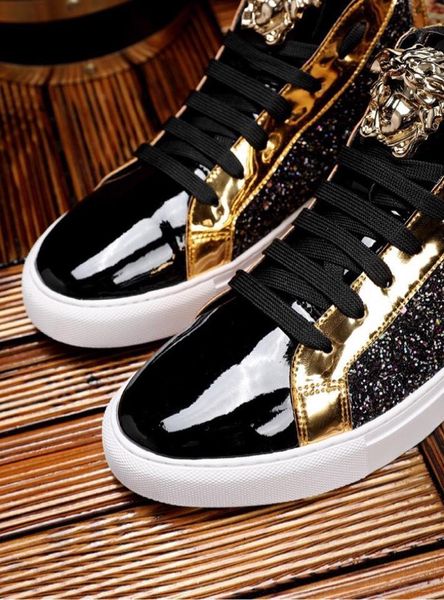 2019u new casual men's boots color sequins, personality wild sports shoes, tide shoes, original box packaging 38-4411, Black
2019u new casual men's boots color sequins, personality wild sports shoes, tide shoes, original box packaging 38-4411, Black