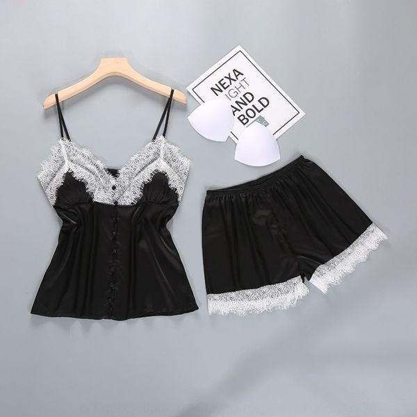 new spring bag button pajamas women's summer sling button lace lace silk suspender shorts two-piece suit home wear, Blue;red
new spring bag button pajamas women's summer sling button lace lace silk suspender shorts two-piece suit home wear, Blue;red