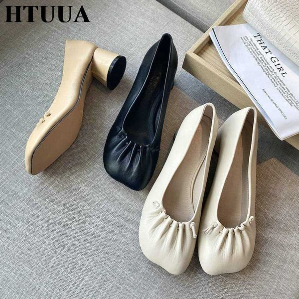 htuua women pumps vintage folds square toe high heels office lady shoes soft leather slip on mary janes casual shoes sx4195, Black
htuua women pumps vintage folds square toe high heels office lady shoes soft leather slip on mary janes casual shoes sx4195, Black