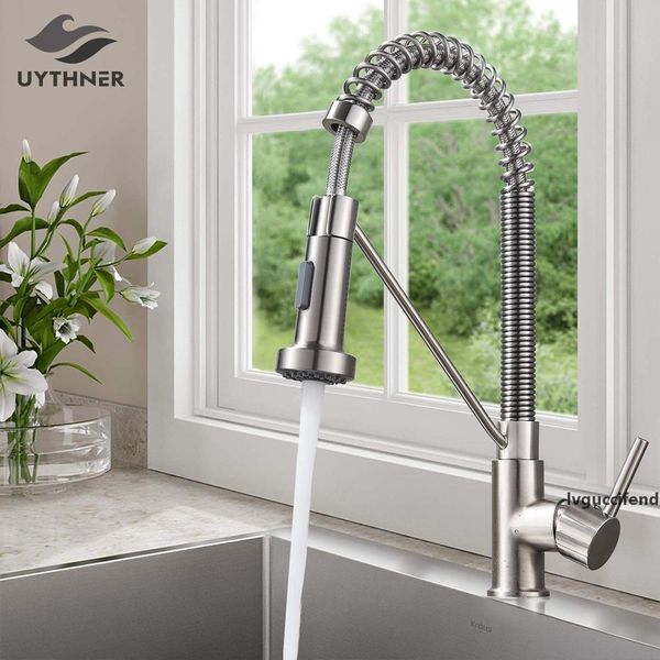 chrome/ black style kitchen spring faucet pull down faucet single handle water mixer tap 360 rotation kitchen water mixer tap t200424
chrome/ black style kitchen spring faucet pull down faucet single handle water mixer tap 360 rotation kitchen water mixer tap t200424