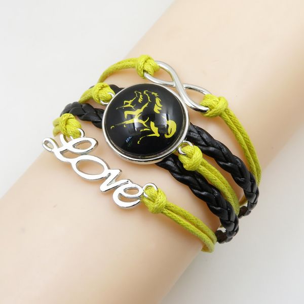 handmade leather beacelet infinity love horse bracelet love charm horses bracelet black leather bracelet for woman man, Golden;silver
handmade leather beacelet infinity love horse bracelet love charm horses bracelet black leather bracelet for woman man, Golden;silver