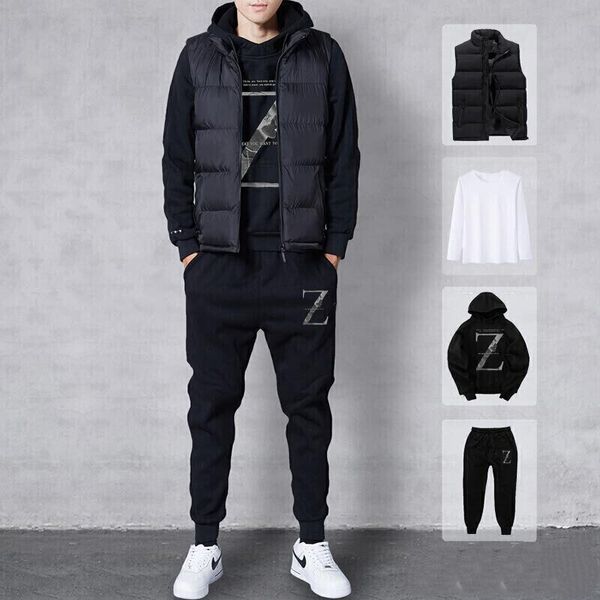 sets tracksuit men autumn winter hooded sweatshirt drawstring outfit sportswear 2020 male suit pullover 4 piece set casual, Gray
sets tracksuit men autumn winter hooded sweatshirt drawstring outfit sportswear 2020 male suit pullover 4 piece set casual, Gray