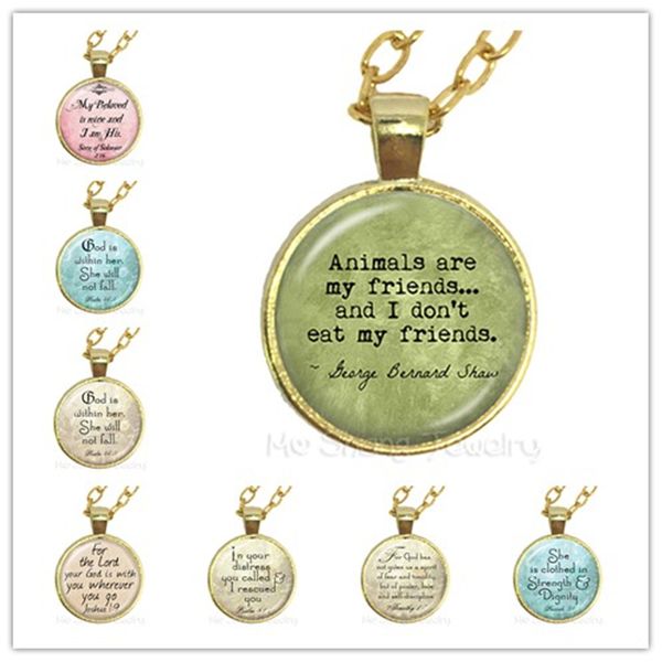 animals are my friends, and i don't eat my friends glass choker necklace gift for friends motivating people famous aphorism, Silver
animals are my friends, and i don't eat my friends glass choker necklace gift for friends motivating people famous aphorism, Silver