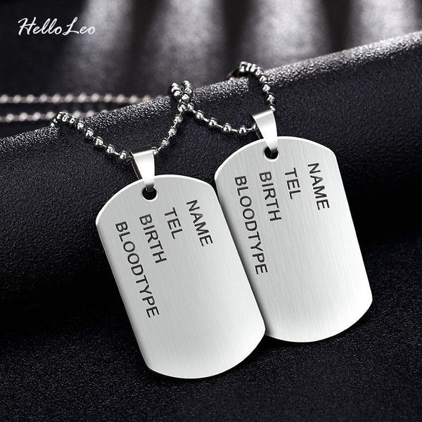 brand link chain man necklace military army dog tags men's stainless steel pendant necklaces jewelry gift choker wholesale
brand link chain man necklace military army dog tags men's stainless steel pendant necklaces jewelry gift choker wholesale