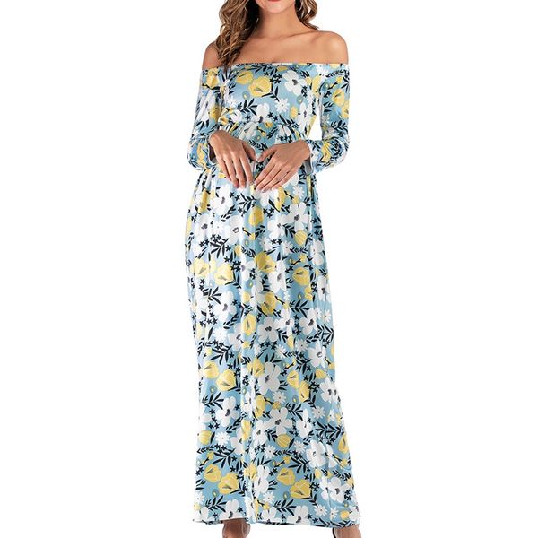 maternity dresses floral dress word shoulder pregnant women's fashion pregnancy nursing skirt, White
maternity dresses floral dress word shoulder pregnant women's fashion pregnancy nursing skirt, White