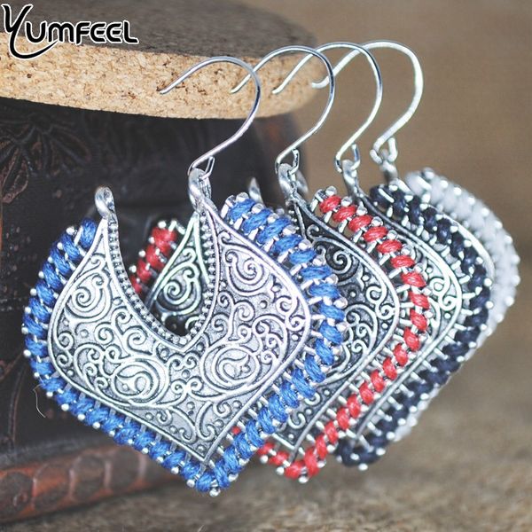 yumfeel new hand thread vintage hoop earrings jewelry antique silver plated 4 colors red blue beige black earring gifts bohemian, Golden;silver
yumfeel new hand thread vintage hoop earrings jewelry antique silver plated 4 colors red blue beige black earring gifts bohemian, Golden;silver