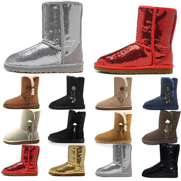 women boots wgg australia classic winter snow short bow ankle knee black red brown sequins pendant womens boot size 36-41
women boots wgg australia classic winter snow short bow ankle knee black red brown sequins pendant womens boot size 36-41