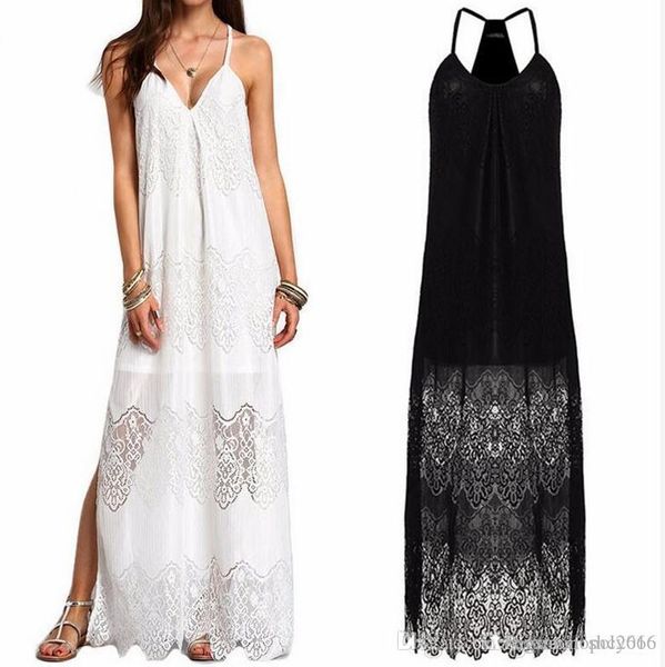 wholesale women dress v-neck sling sheer vest sleeveless hollow out lace elegant lady long skirt casual loose beach dresses size, Black;gray
wholesale women dress v-neck sling sheer vest sleeveless hollow out lace elegant lady long skirt casual loose beach dresses size, Black;gray