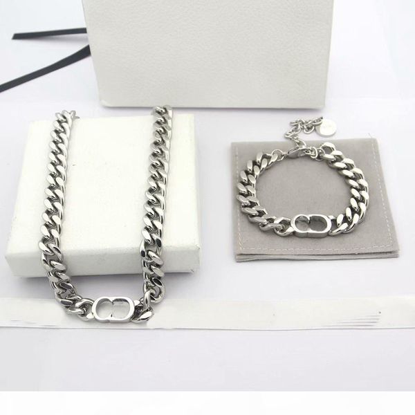 europe america simple style jewelry sets women lady titanium steel with d letter 18k gold thick chain necklaces bracelets 1sets 3 color, Silver
europe america simple style jewelry sets women lady titanium steel with d letter 18k gold thick chain necklaces bracelets 1sets 3 color, Silver
