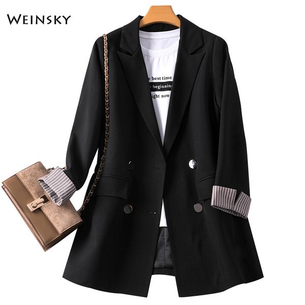 women's suits & blazers 2021 fashion business interview women work office ladies long sleeve autumn casual, White;black
women's suits & blazers 2021 fashion business interview women work office ladies long sleeve autumn casual, White;black