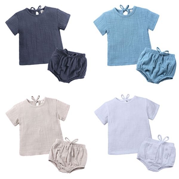 2020 summer soft linen baby boys suits fashion 2pcs kid girls sets casual tee shirt+pp shorts cute toddler children boy clothing t200713, White
2020 summer soft linen baby boys suits fashion 2pcs kid girls sets casual tee shirt+pp shorts cute toddler children boy clothing t200713, White