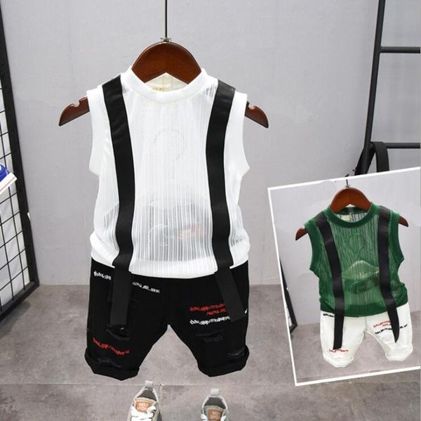 summer cute 2pcs kids baby boys sleeveless t-shirt shorts pants set clothes children clothing sets 2-6years, White
summer cute 2pcs kids baby boys sleeveless t-shirt shorts pants set clothes children clothing sets 2-6years, White