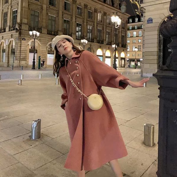 luck a new high grade double-sided woolen coat in long wool coat doll collar fashion loose woolen women winter warm, Black
luck a new high grade double-sided woolen coat in long wool coat doll collar fashion loose woolen women winter warm, Black