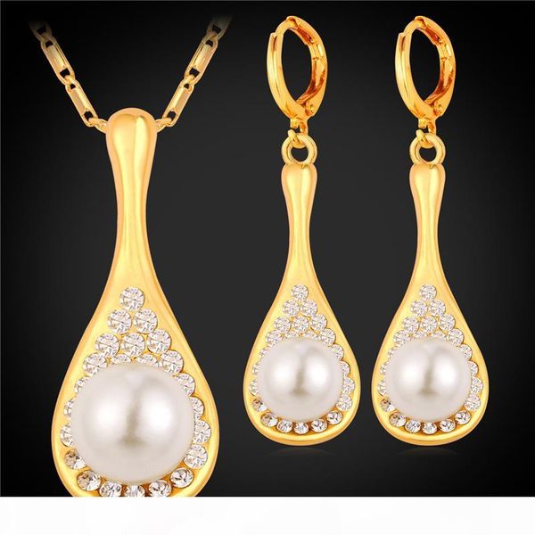 pearl jewelry sets for women fashion jewelry 18k real gold plated rhinestone pearl designers necklace sets wholesale, Silver
pearl jewelry sets for women fashion jewelry 18k real gold plated rhinestone pearl designers necklace sets wholesale, Silver