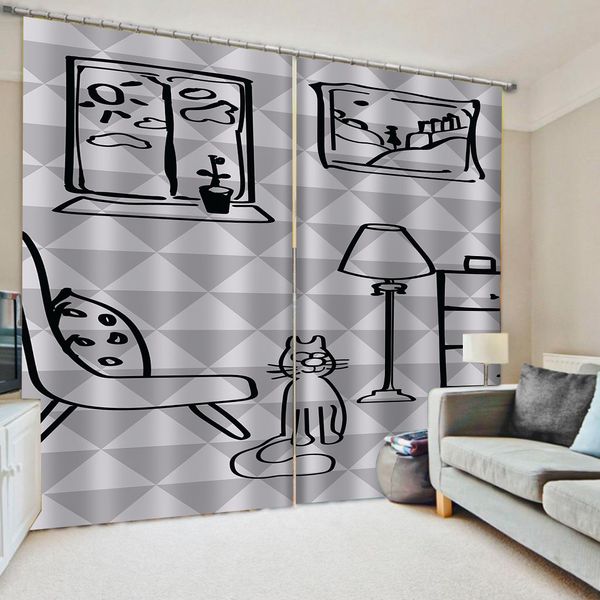 simple abstract curtains bedroom living room windproof thickening blackout 3d curtains
simple abstract curtains bedroom living room windproof thickening blackout 3d curtains