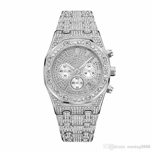 luxury mens watches with diamond sliver stainless watchband 22mm female designer luxury watch royal oak iced out wristwatch with clock, Slivery;brown
luxury mens watches with diamond sliver stainless watchband 22mm female designer luxury watch royal oak iced out wristwatch with clock, Slivery;brown