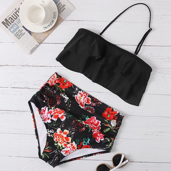 push up swimsuits 2020 brazilian swimwear ruffle floral print women bikini set mujer summer swimsuit high waist bikini biquinis, White;black
push up swimsuits 2020 brazilian swimwear ruffle floral print women bikini set mujer summer swimsuit high waist bikini biquinis, White;black