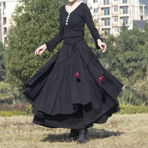 wbd9t spring cotton and linen tutu fluffy fluffy autumn ethnic style jacquard cotton and linen irregular hem oversized swing long skirt peng, Black
wbd9t spring cotton and linen tutu fluffy fluffy autumn ethnic style jacquard cotton and linen irregular hem oversized swing long skirt peng, Black