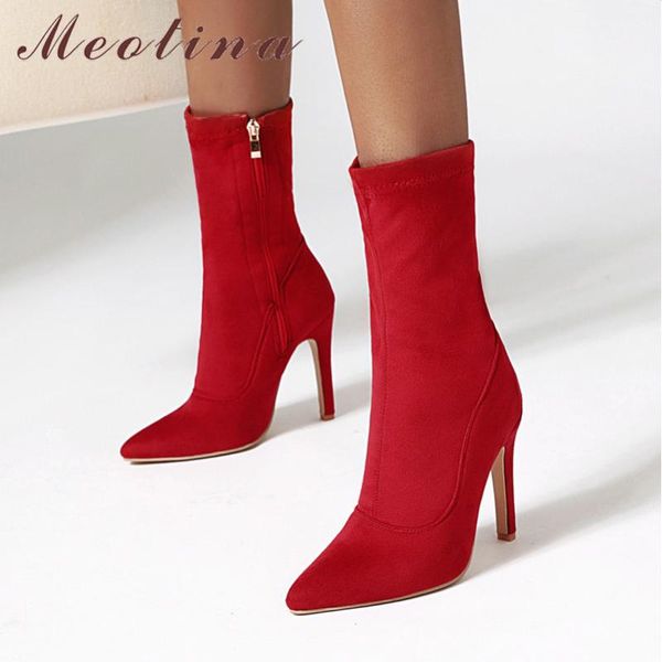 meotina autumn ankle boots women zipper stiletto heels short boots super high heel shoes ladies winter red large size 33-46, Black
meotina autumn ankle boots women zipper stiletto heels short boots super high heel shoes ladies winter red large size 33-46, Black