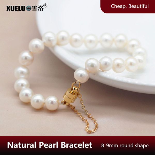 xueluo 8-9mm romantic real natural round cultured fresh water pearl bracelet for gift, Black
xueluo 8-9mm romantic real natural round cultured fresh water pearl bracelet for gift, Black