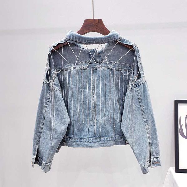 jean jacket women 2020 spring autumn new hollow out tassels hand-studded diamond short denim jacket female holes coat z528, Black;brown
jean jacket women 2020 spring autumn new hollow out tassels hand-studded diamond short denim jacket female holes coat z528, Black;brown