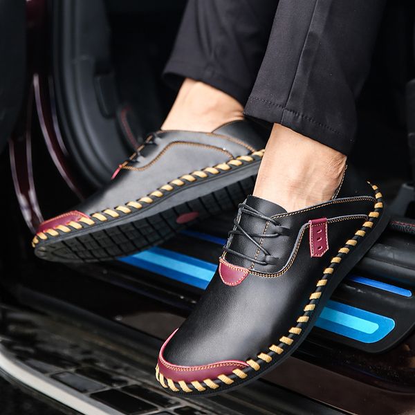 oxfords leisure driver men shoes cow leather pig split rubber scarpe uomo homme casual hand stitching summer genuine leather, Black
oxfords leisure driver men shoes cow leather pig split rubber scarpe uomo homme casual hand stitching summer genuine leather, Black