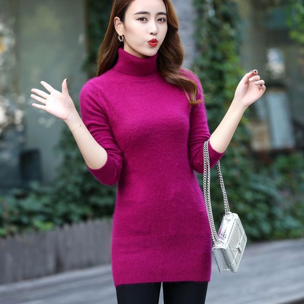 women's sweaters 2021 fall winter clothes women 100% mink cashmere pullover sweater pink woman long sleeve turtleneck jumper wool secti, White;black
women's sweaters 2021 fall winter clothes women 100% mink cashmere pullover sweater pink woman long sleeve turtleneck jumper wool secti, White;black