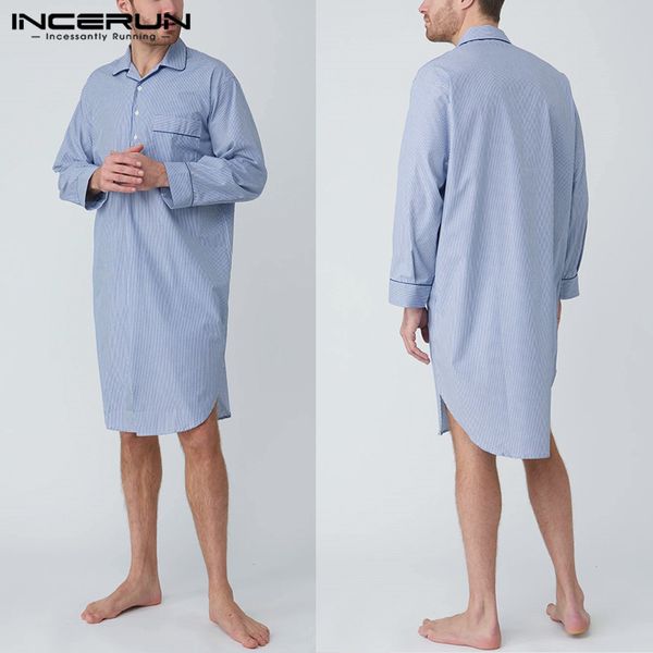 incerun loose comfortable sleepwear robes mens leisure sleep robes long sleeve lapel nightgrown striped patchwork nightwear 5xl, Black;brown
incerun loose comfortable sleepwear robes mens leisure sleep robes long sleeve lapel nightgrown striped patchwork nightwear 5xl, Black;brown